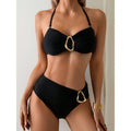 Solid Color Bikini Set