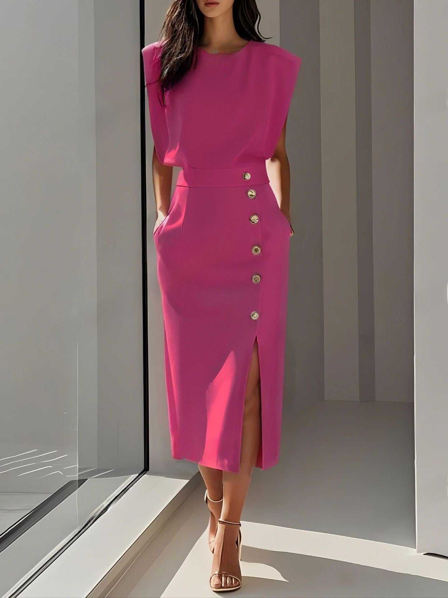 Solid Color Summer Dress