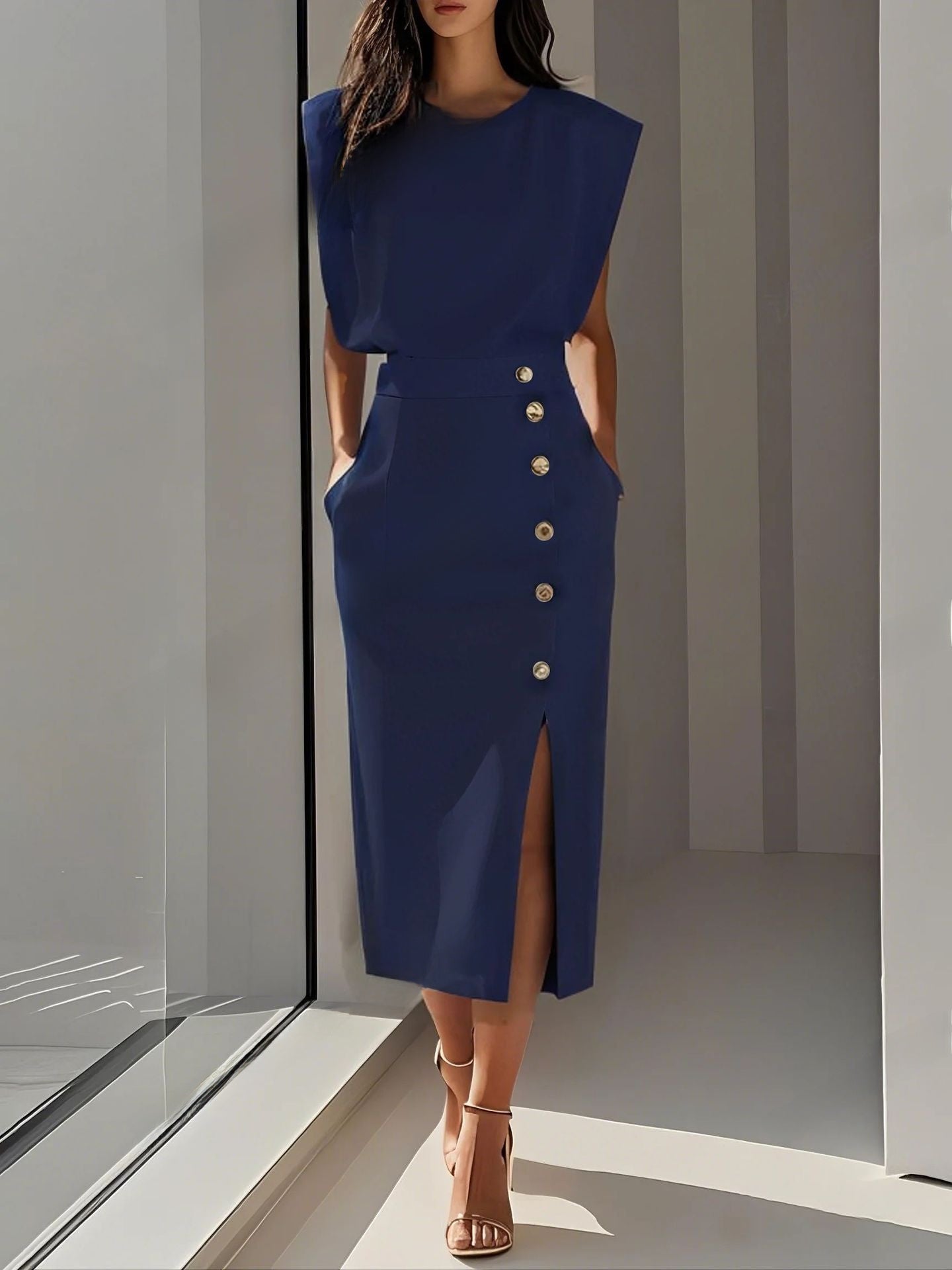 Solid Color Summer Dress