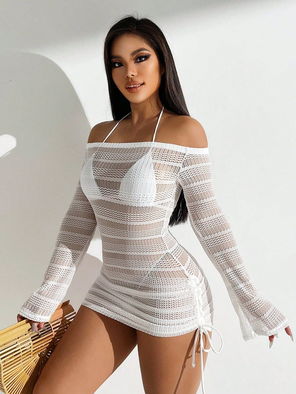 Mesh Long-Sleeve Swimsuit