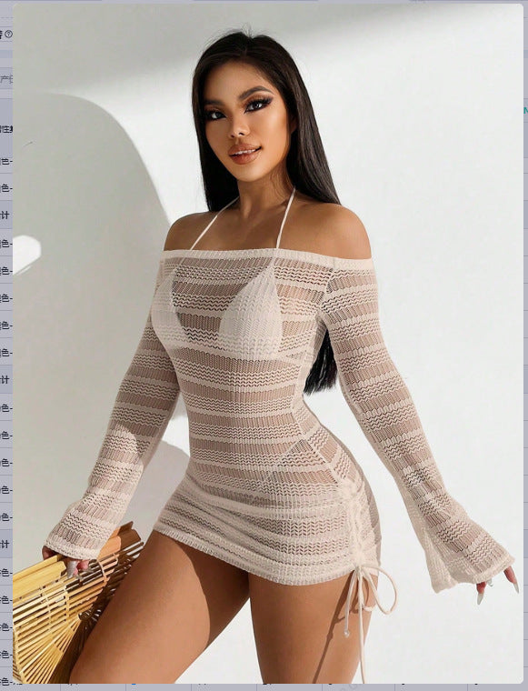 Mesh Long-Sleeve Swimsuit
