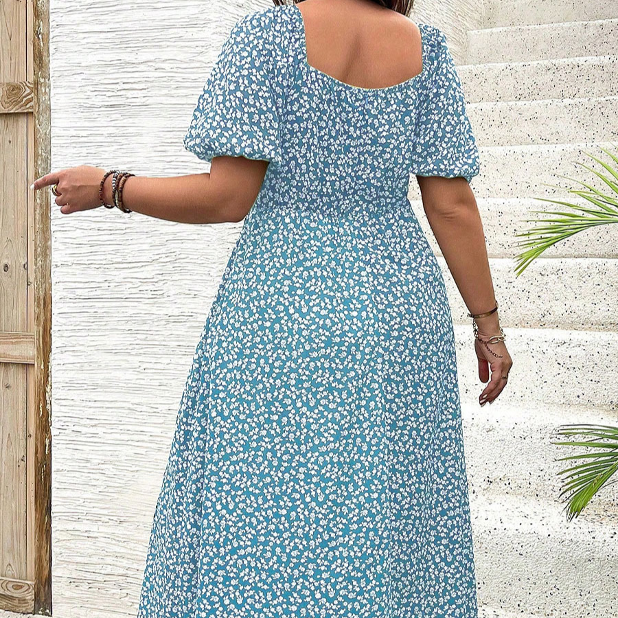 Floral Print A-Line Dress