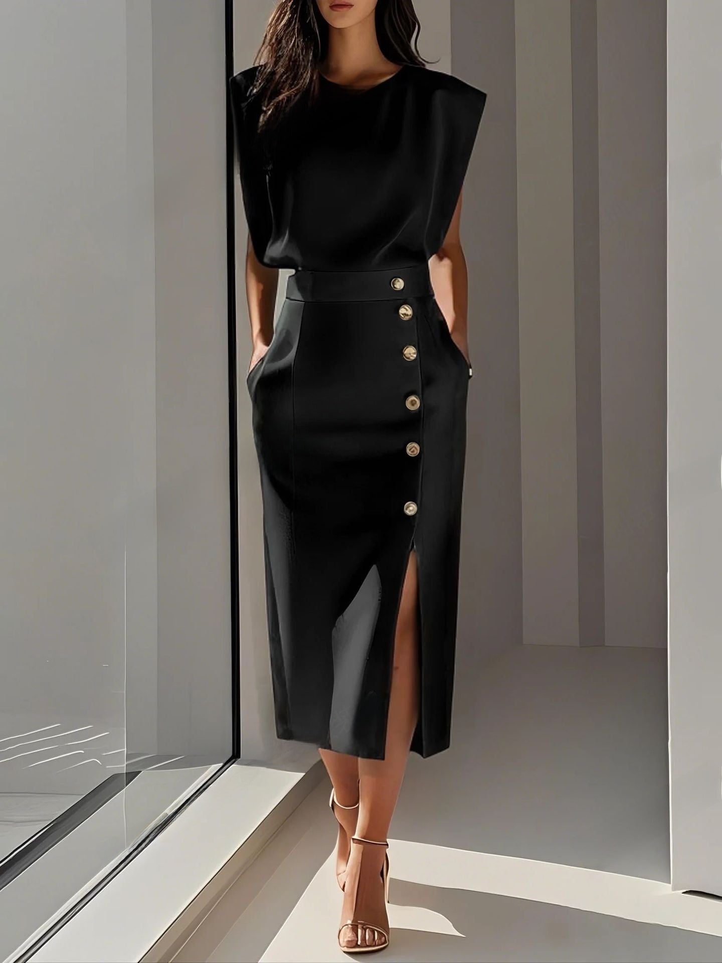 Solid Color Summer Dress